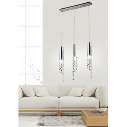 LED Lustra uz auklas DUERO 3xLED/3W/230V