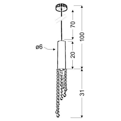 LED Lustra uz auklas DUERO LED/3W/230V