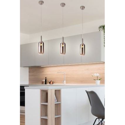 LED Lustra uz auklas FIUGGI LED/6W/230V pelēka