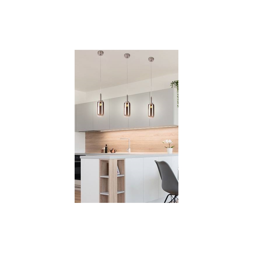 LED Lustra uz auklas FIUGGI LED/6W/230V pelēka
