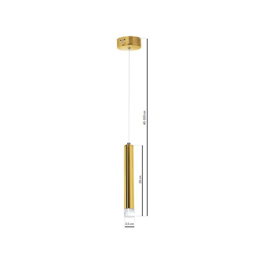 LED Lustra uz auklas GOLDIE 1xLED/5W/230V zelta