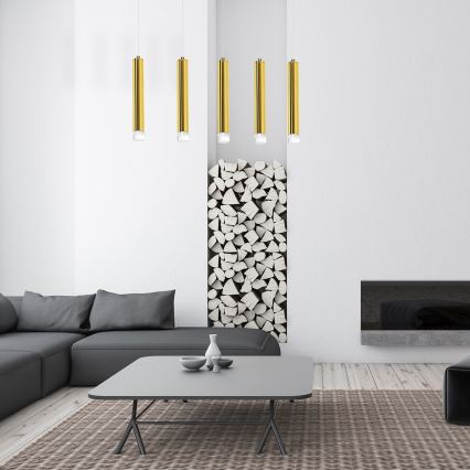 LED Lustra uz auklas GOLDIE 5xLED/25W/230V zelta