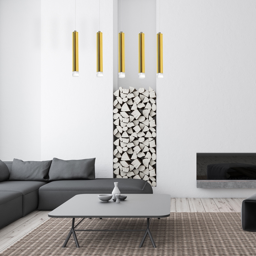 LED Lustra uz auklas GOLDIE 5xLED/25W/230V zelta