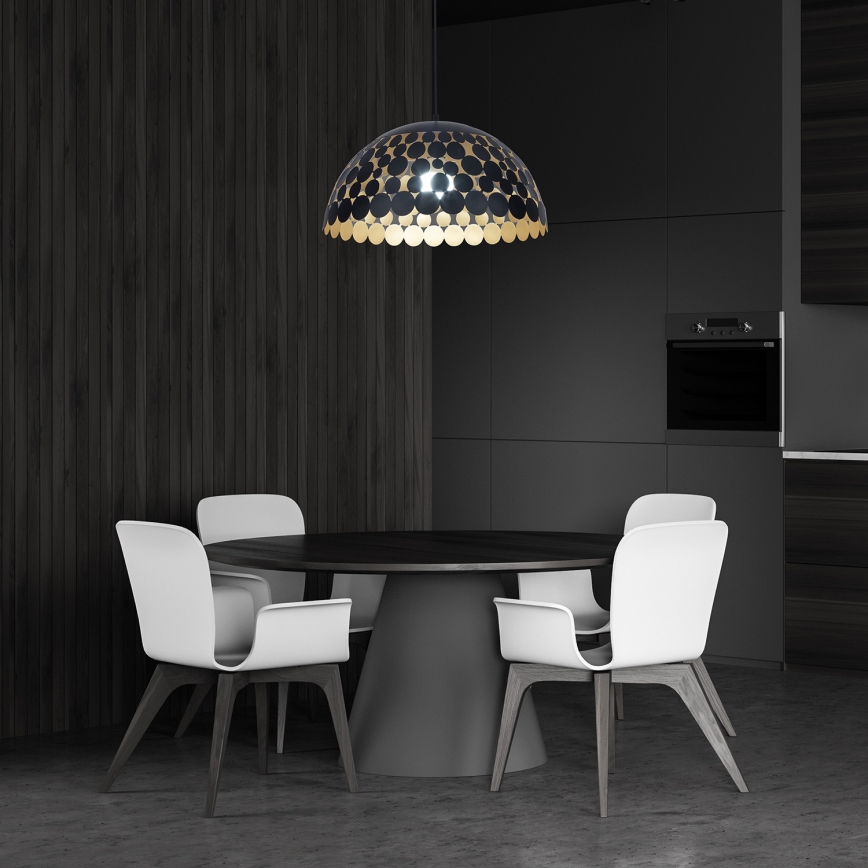 LED Lustra uz auklas LISA BLACK 1xE27/60W/230V