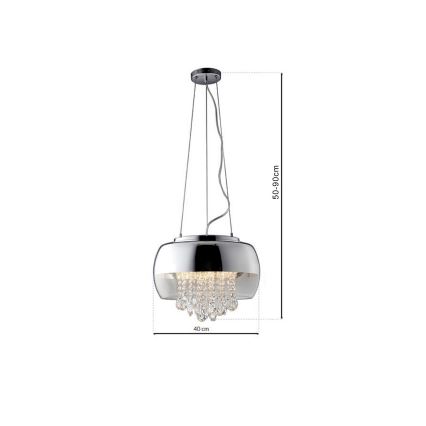 LED Lustra uz auklas LUNA 1xE14/40W/230V