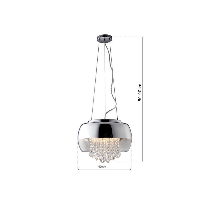 LED Lustra uz auklas LUNA 1xE14/40W/230V