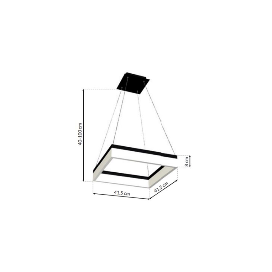 LED Lustra uz auklas NERO 1xLED/32W/230V