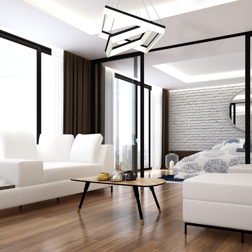 LED Lustra uz auklas NERO 2xLED/80W/230V