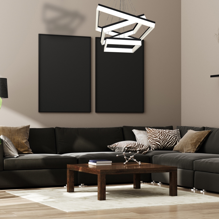 LED Lustra uz auklas NERO 3xLED/140W/230V