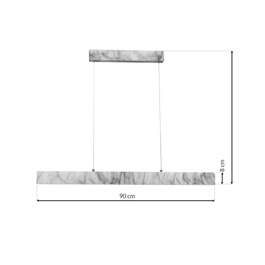 LED Lustra uz auklas PIERCE LED/18W/230V  balta/pelēka