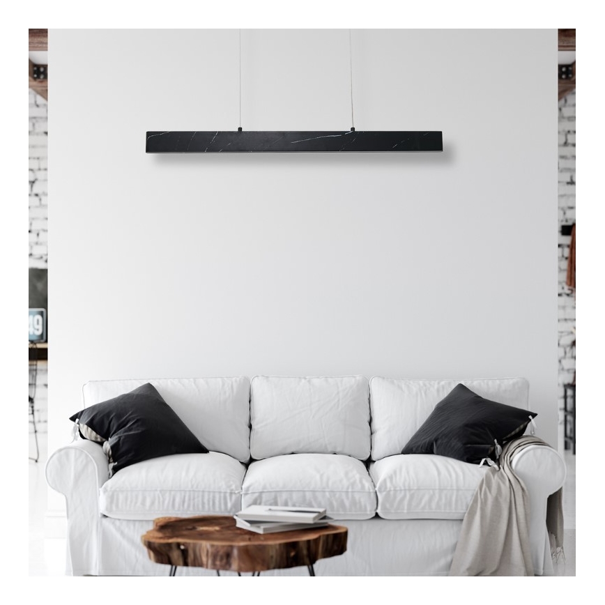 LED Lustra uz auklas PIERCE LED/18W/230V melna