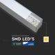 LED Lustra uz auklas SAMSUNG CHIP 1xLED/40W/230V sudraba