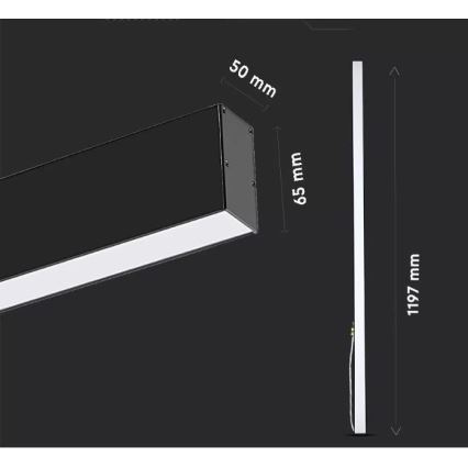 LED Lustra uz auklas SAMSUNG CHIP LED/40W/230V 3000K/4000K/6400K