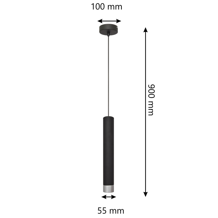 LED Lustra uz auklas TUBA 1xGU10/4,8W/230V