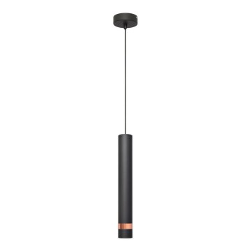 LED Lustra uz auklas TUBA 1xGU10/4,8W/230V melna/vara