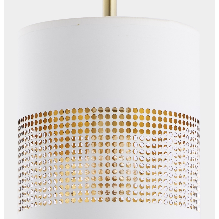 LED lustra uz kabeļa BOGART 1xE27/15W/230V balta/zelta