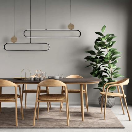 LED lustra uz kabeļa FLORENTYNA LED/48W/230V 4000K melna/bēša