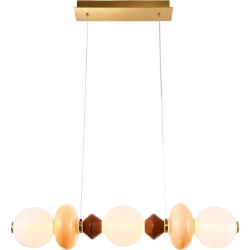 LED lustra uz kabeļa FLORES LED/20W/230V zelta/oranža/brūna