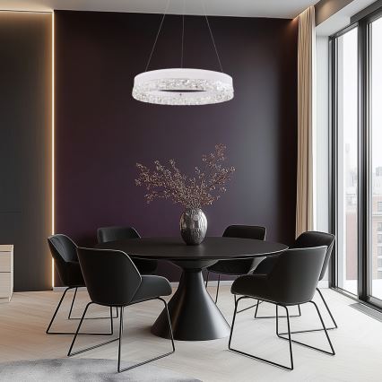 LED lustra uz kabeļa FROZI LED/32W/230V Ø 50 cm balta