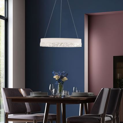 LED lustra uz kabeļa FROZI LED/32W/230V Ø 50 cm balta