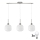 LED lustra uz kabeļa HARMA 3xE27/60W/230V matēts hroms/balta
