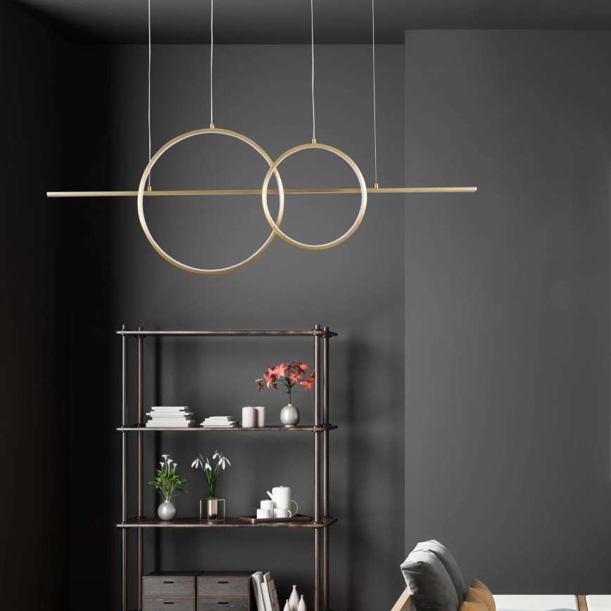 LED lustra uz kabeļa LAURA LED/42W/230V zelta