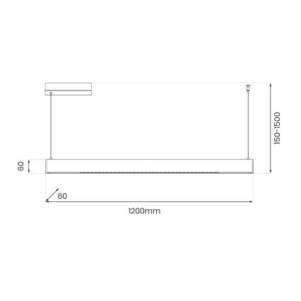LED lustra uz kabeļa LINEA LED/36W/230V 3000/4000/5700K CRI 90 zelta