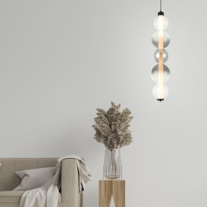 LED lustra uz kabeļa LUMMI LED/19W/230V melna/dūmota