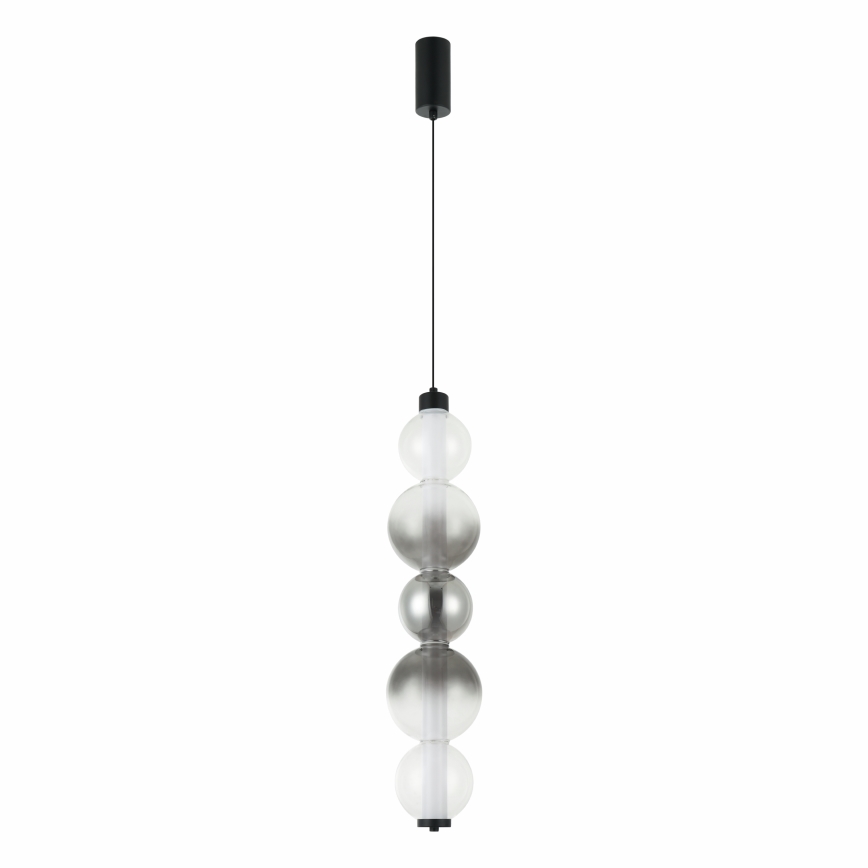 LED lustra uz kabeļa LUMMI LED/19W/230V melna/dūmota