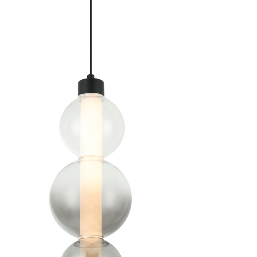 LED lustra uz kabeļa LUMMI LED/19W/230V melna/dūmota