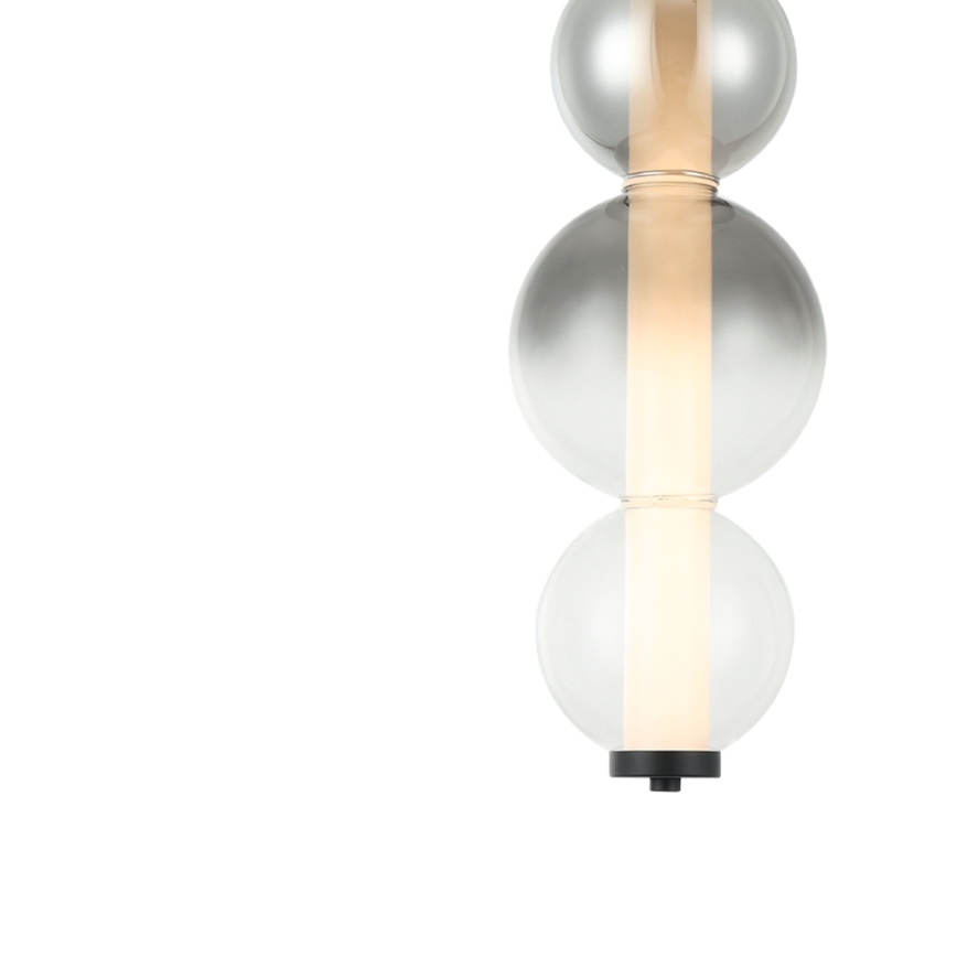 LED lustra uz kabeļa LUMMI LED/19W/230V melna/dūmota