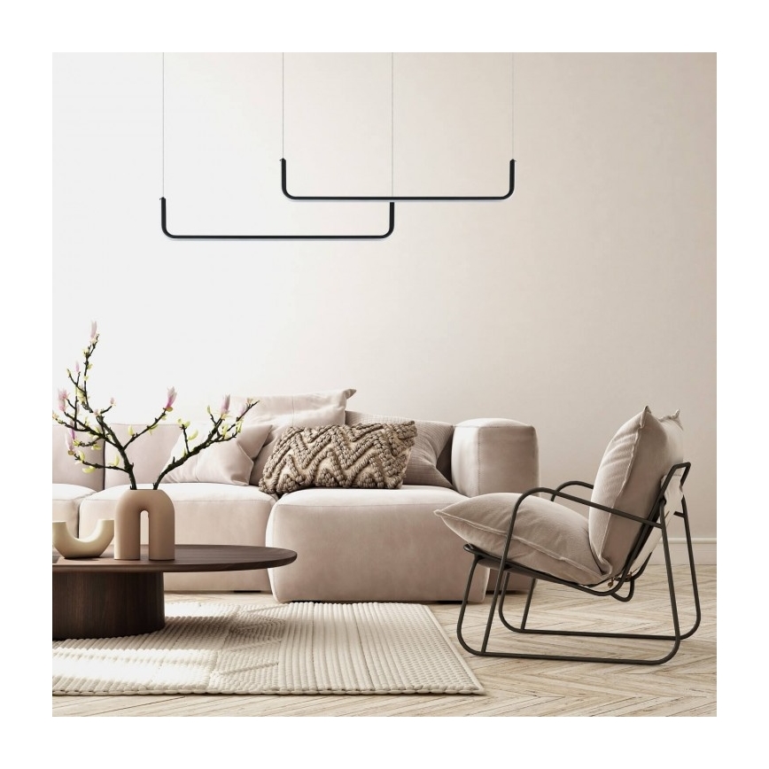 LED lustra uz kabeļa MALAWI 2xLED/20W/230V 3000/4000/6000K melna