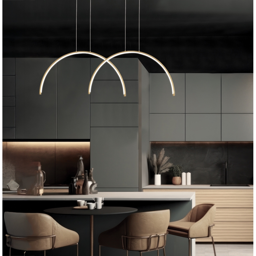 LED lustra uz kabeļa MEGAN LED/39W/230V zelta