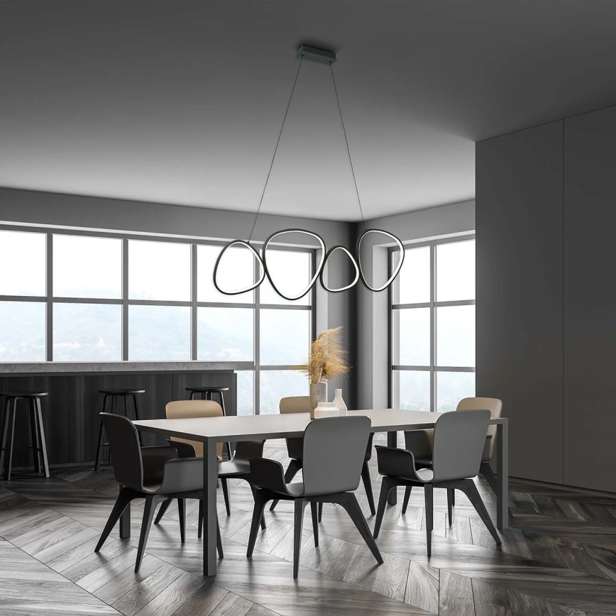 LED lustra uz kabeļa PETRA LED/48W/230V 4000K melna