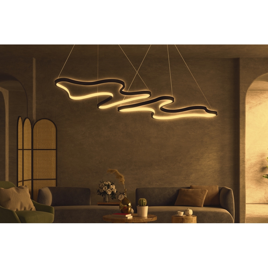 LED lustra uz stieples DUPLE ARTISAN LED/80W/230V 4000K melna