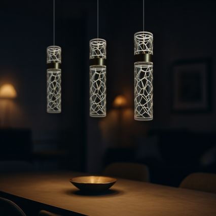 LED lustra uz stieples LAGOS LED/24W/230V zelta