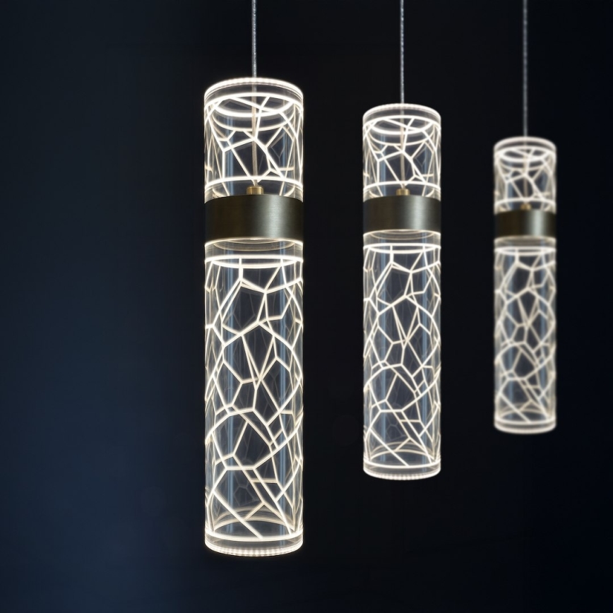 LED lustra uz stieples LAGOS LED/24W/230V zelta