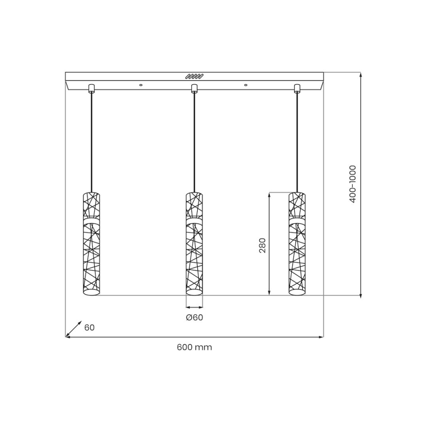 LED lustra uz stieples LAGOS LED/24W/230V zelta