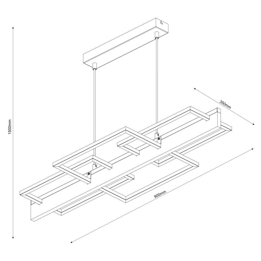 LED lustra uz stieples LARYSA LED/35W/230V priede