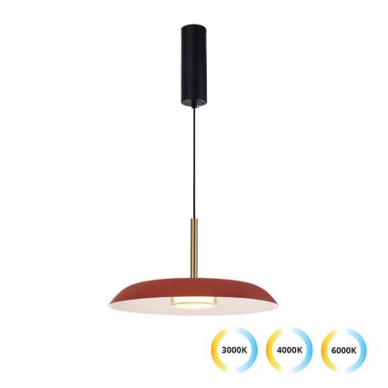LED lustra uz stieples NUDO LED/11W/230V 3000/4000/6000K sarkana