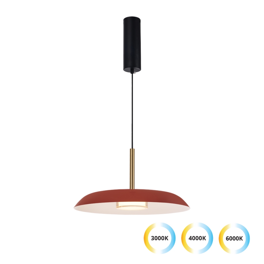 LED lustra uz stieples NUDO LED/11W/230V 3000/4000/6000K sarkana