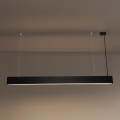 LED lustra uz troses 55W/230V 3000/4000/6500K 120 cm melna