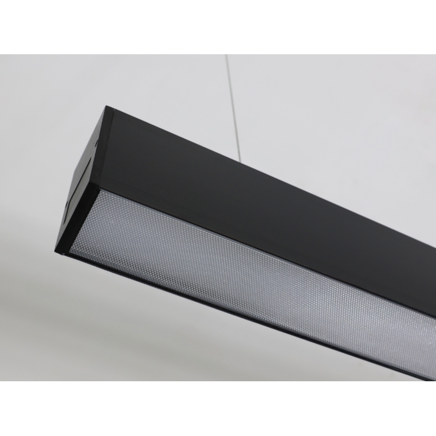 LED lustra uz troses 55W/230V 3000/4000/6500K 120 cm melna