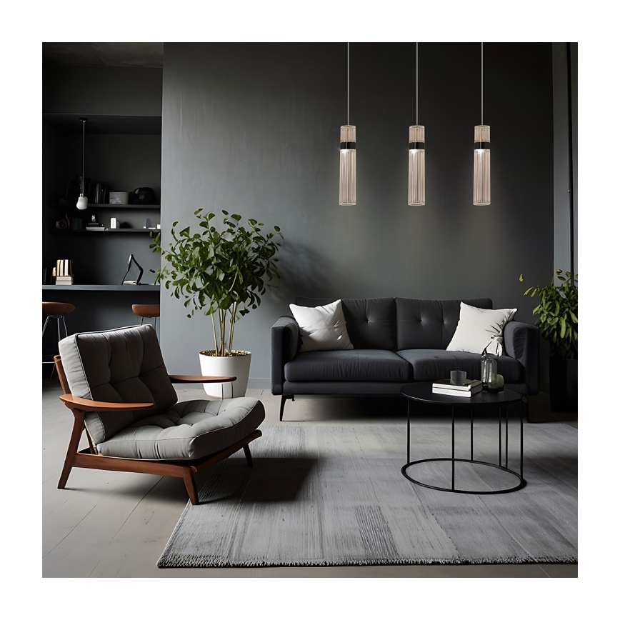 LED lustra uz troses AMBIENTE 3xLED/6W/230V 3000/4000/6000K melna