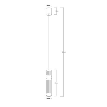 LED lustra uz troses AMBIENTE LED/6W/230V 3000/4000/6000K melna