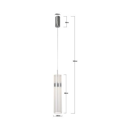LED lustra uz troses AMBIENTE LED/6W/230V 3000/4000/6000K spīdīgs hroms