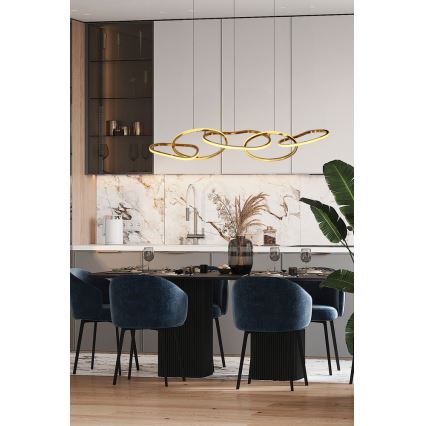 LED lustra uz troses ANNELI LED/45W/230V 125 cm zelta