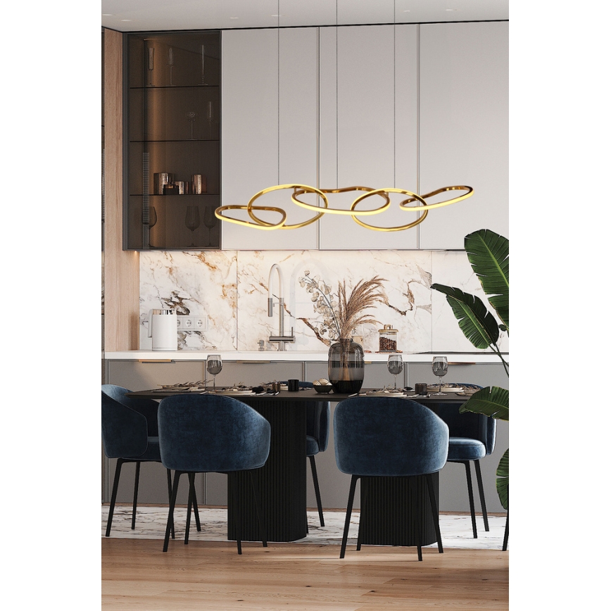 LED lustra uz troses ANNELI LED/45W/230V 125 cm zelta