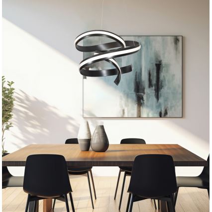 LED lustra uz troses AREZIA LED/62W/230V melna