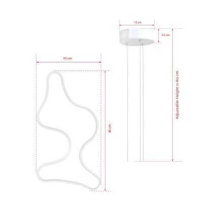 LED lustra uz troses ARTISAN LED/36W/230V 6500K balta